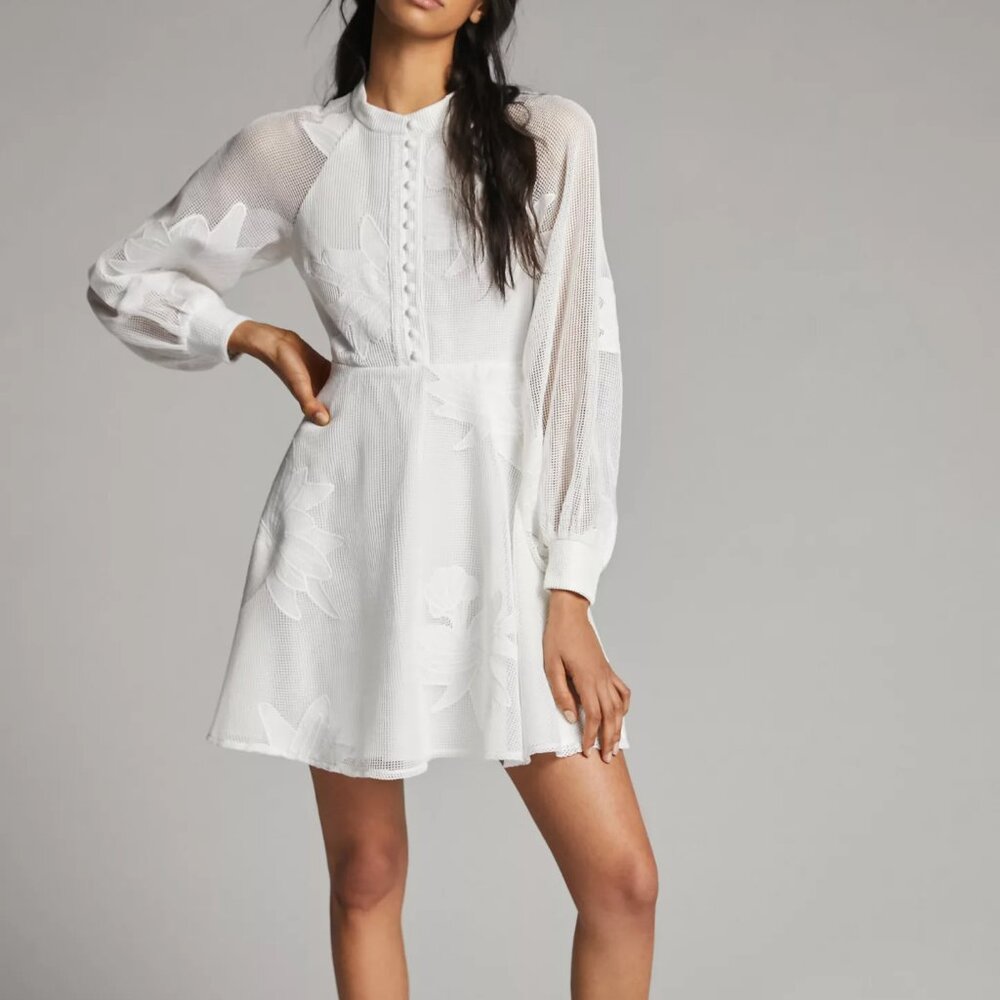 NWT S Mare Mare Sabine Embroidered Mini Dress